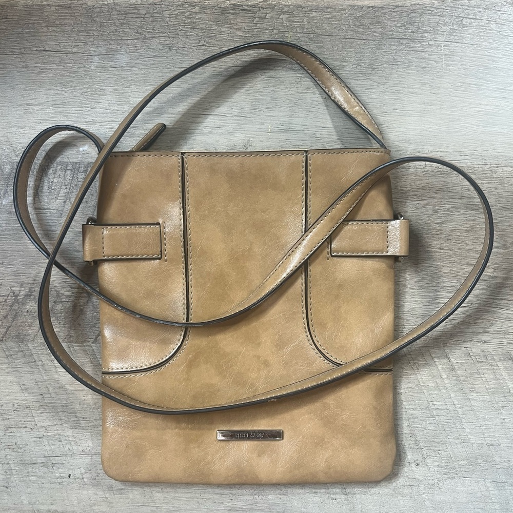 Tan Nine West crossbody bag